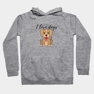 i love dogs illustration Hoodie